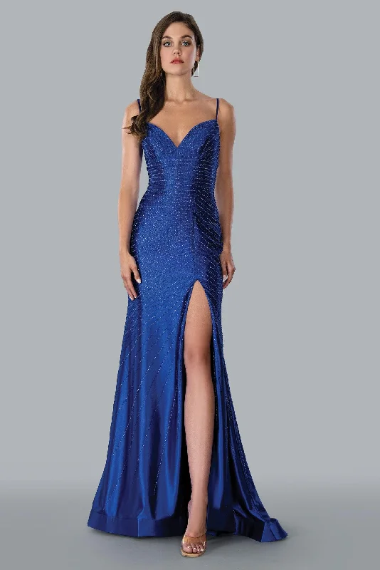 Comfort Meets Fashion Stella Couture 23185 Long Spaghetti Strap Prom Dress