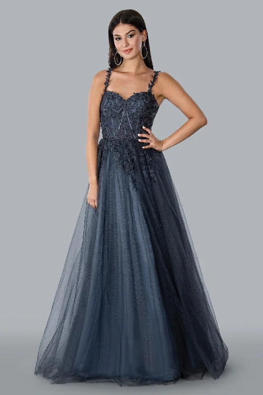 Break Fashion Norms Stella Couture 23147 Long A-line Prom Dress