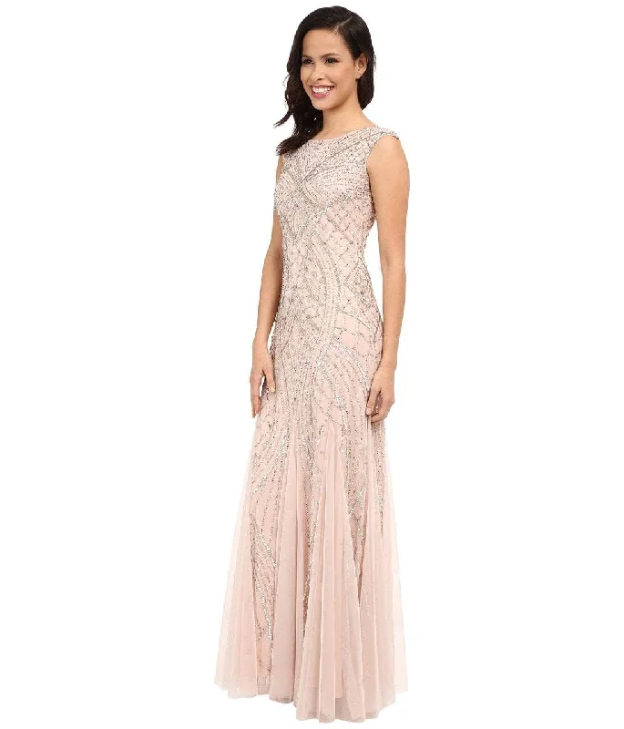 Hot Picks Adrianna Papell 61910460 Sequin Embellished Sleeveless Godet Gown