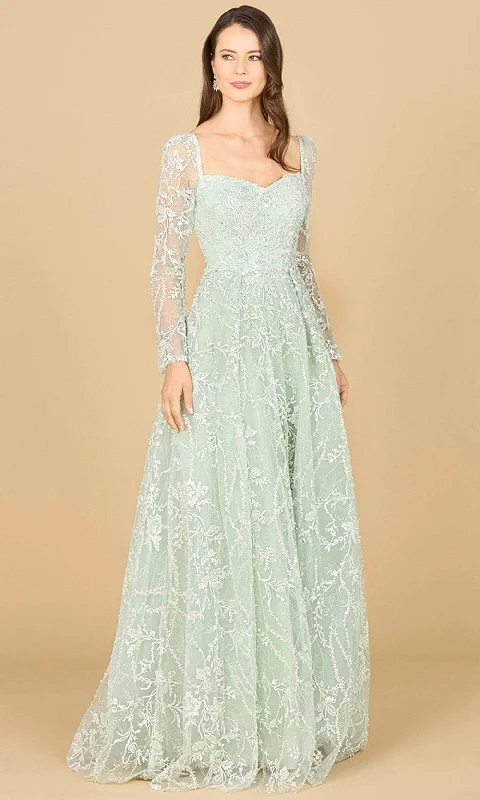 Stylish Statements Lara Dresses 29151 - Floral Lace Long Sleeve Dress