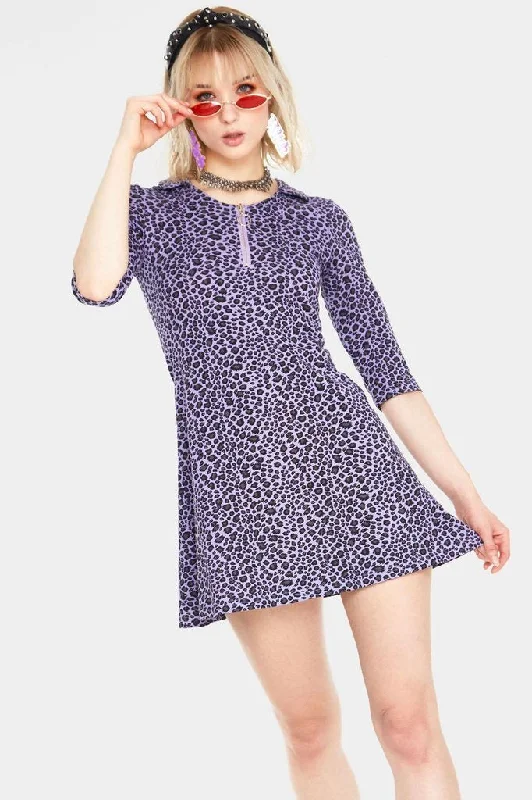 Big Discounts Animal Nature Leopard Mini Dress