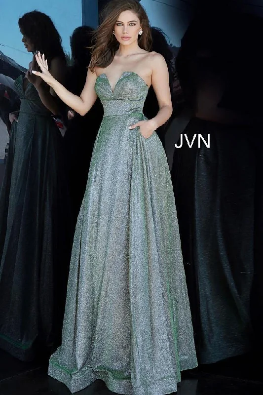 Sophisticated Style Offers Jovani 2169 Prom Long Strapless Glitter Dress