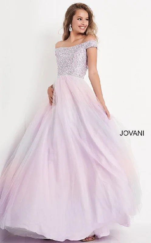 Imeless Style Jovani 05723 Prom Long Off Shoulder Ball Gown K