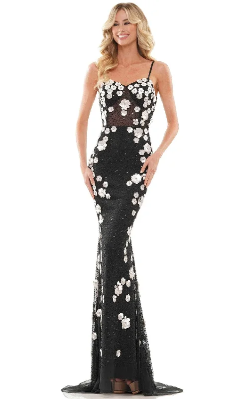 Exclusive Discount Colors Dress K135 - Floral Appliqued Prom Dress