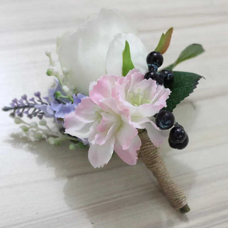 Step Ahead, Lead The Trend Groom bride corsage rose wedding flowers boutonniere corsages prom