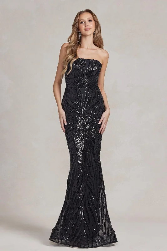 Chic Style Discounts Nox Anabel R1204 Long One Shoulder Fitted Prom Dress