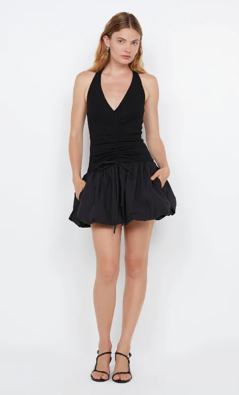 Fashionista Favorites FREYA BUBBLE MINI DRESS  - BLACK