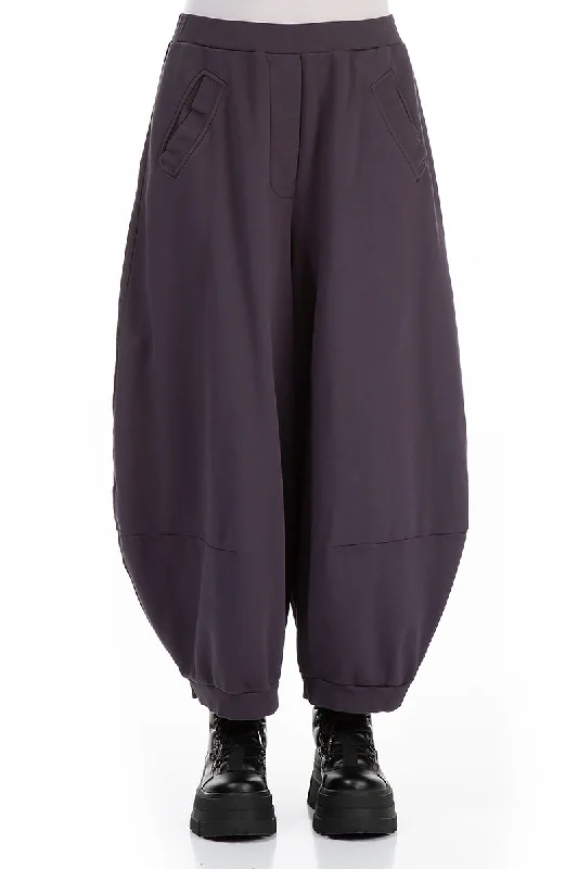 Chic & Modern Sales Wide Vintage Violet Cotton Trousers