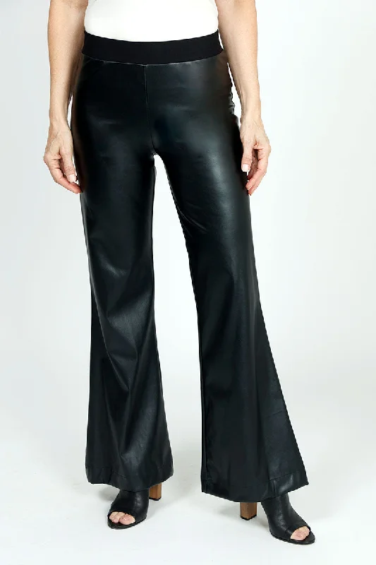 Forward Trendsetter Planet Vegan Leather Bell Bottom Pant