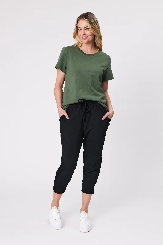 Flirty Fashion Discounts Shine On Essentials Cotton Elastane Jogger Black