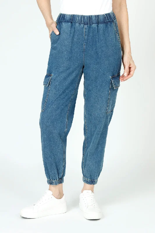 Save Big Lolo Luxe Denim Jogger with Pockets