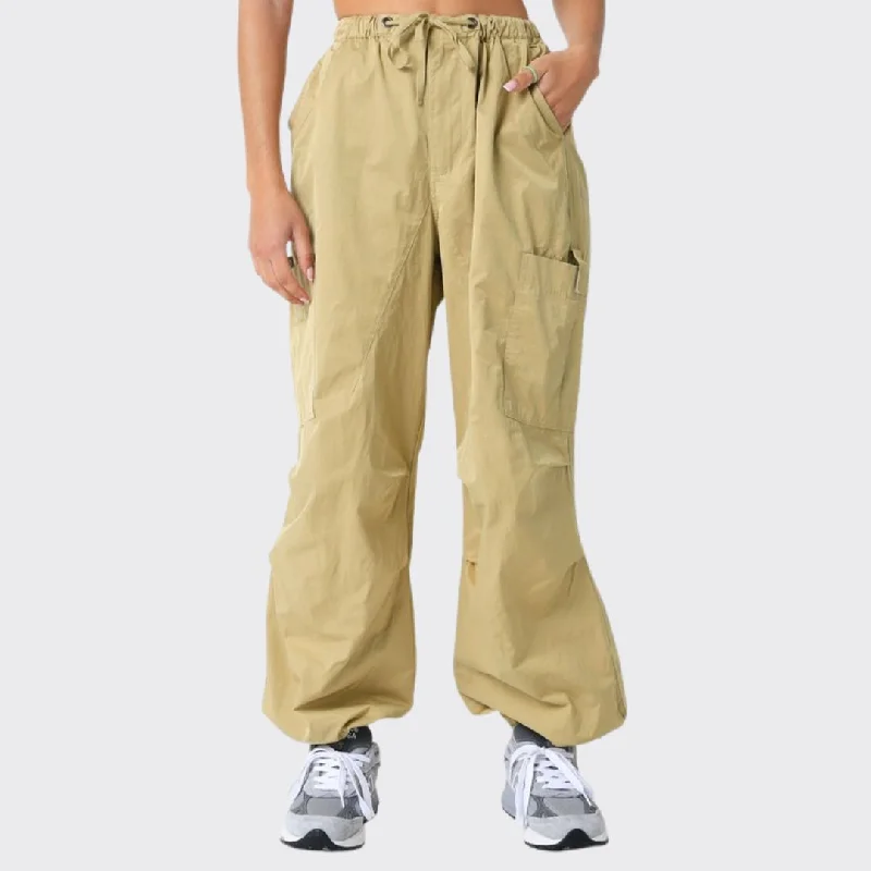 Limited Time Rowen Pu Parachute Pants (Taupe)