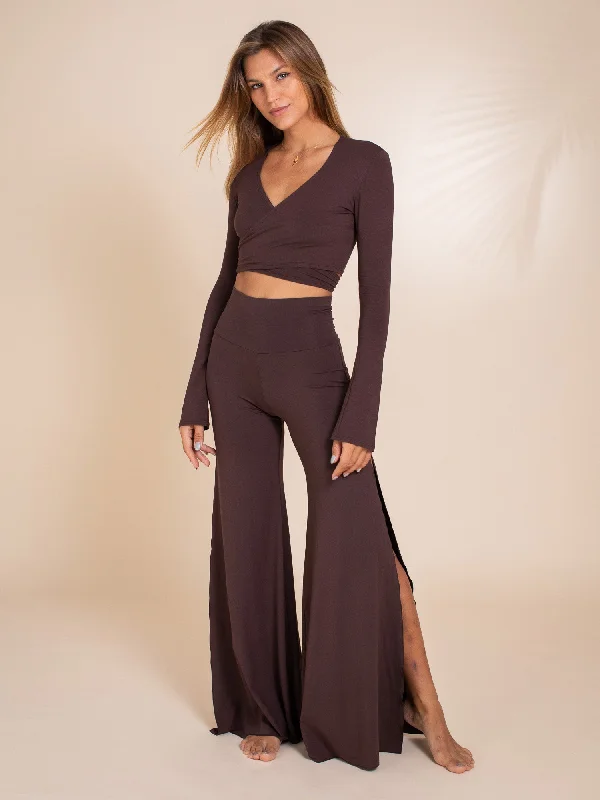 Exclusive Fashion Deals Juno Slit Pant - Cacao