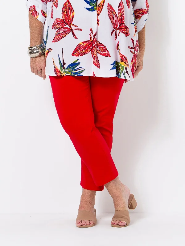 Browse Our Top Products Red Zenya 7/8 Bengaline Pant