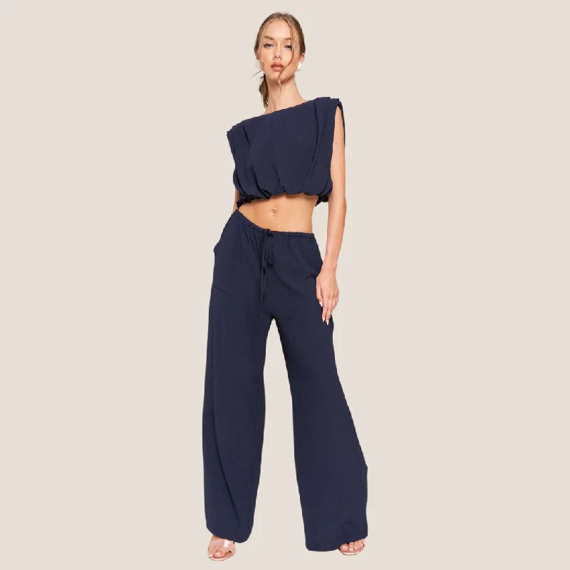 Chic Style, Always In Vogue Pants (Navy)