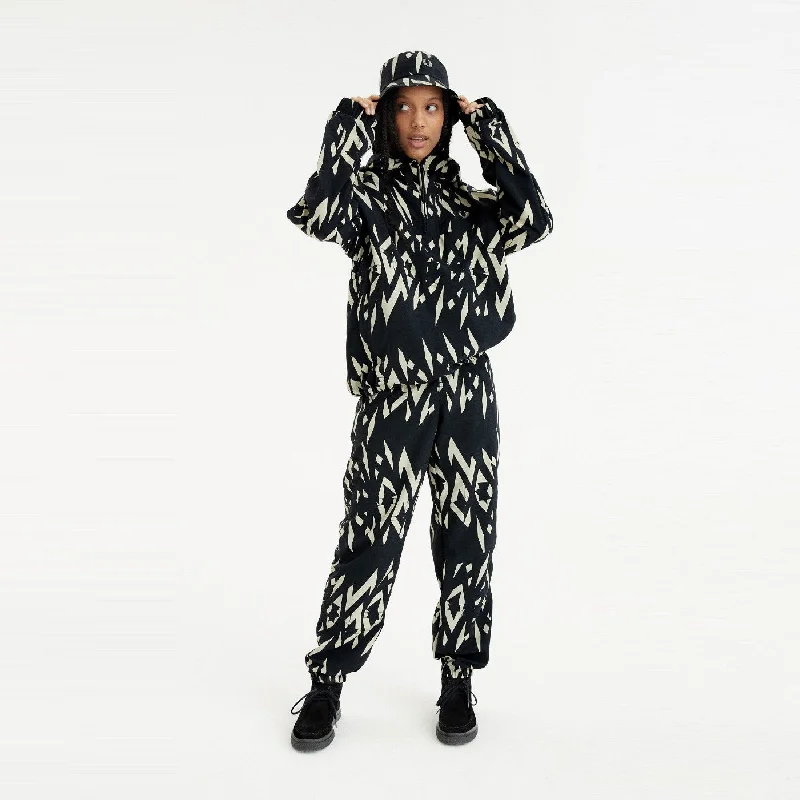 Winter Warehouse Sale Printed Shell Pant (Black)