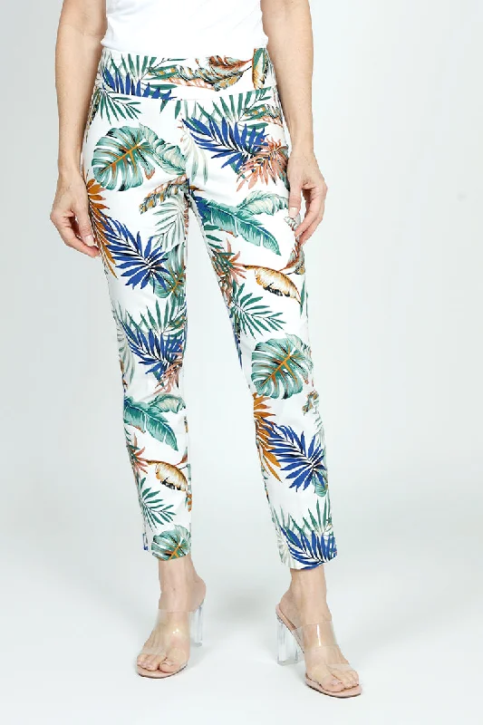 Luxury Casual Deals Holland Ave Tropical Leaves Ankle Pant