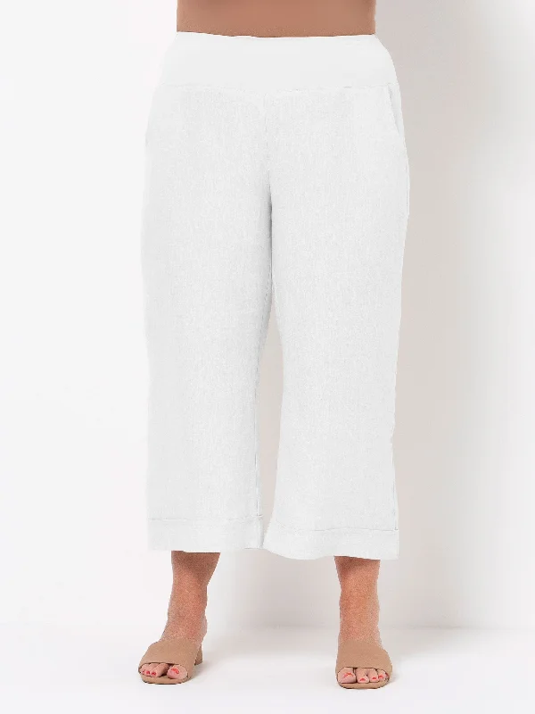 High-End Style Discounts White Lara Wide Pant