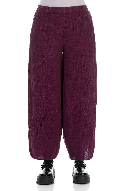 Sale Event, Prices Rock Loose Royal Fuchsia Mélange Linen Trousers