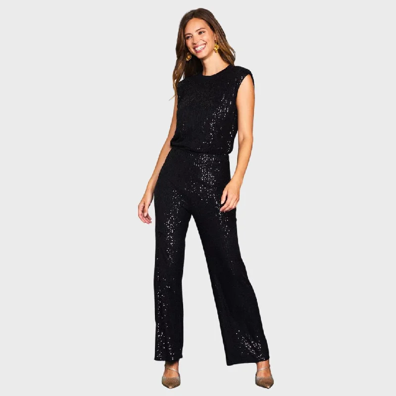 Huge Discounts This Week Sequin Flared Pants (Black)