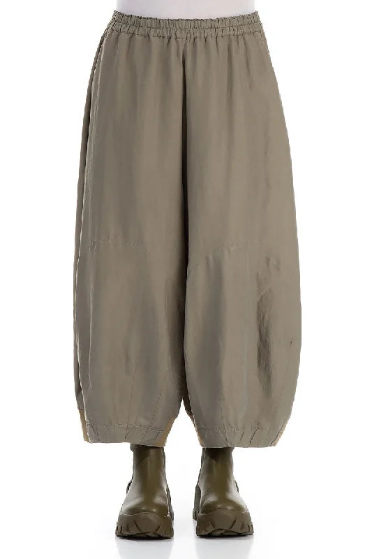 Winter Warehouse Sale Wide Silver Sage Silk Cotton Trousers