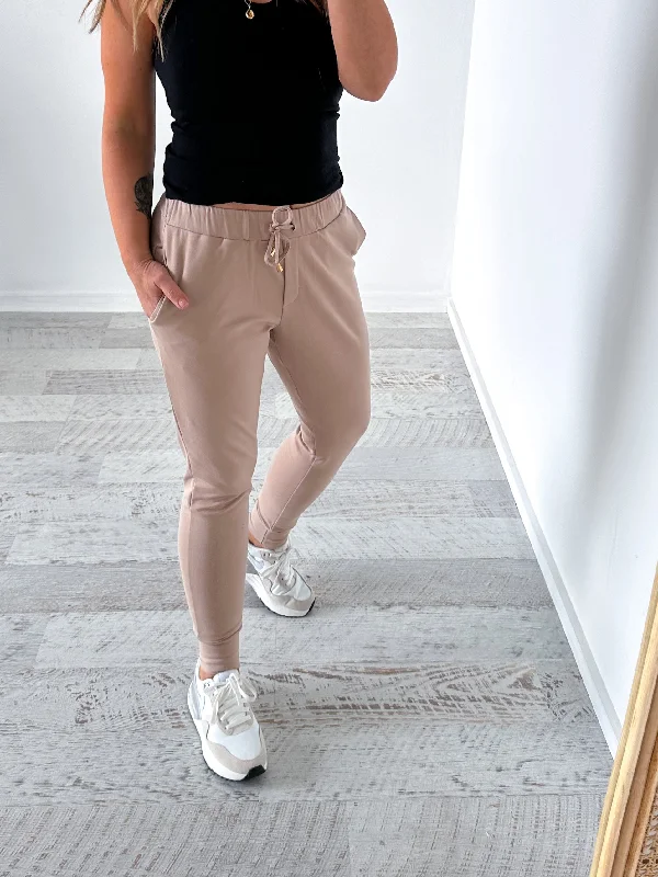 Fashionable Comfort Promotions Mia Joggers - Taupe