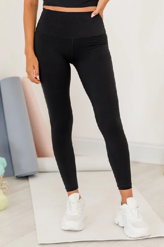 Premium Fashion Raise The Standard Black Active Leggings