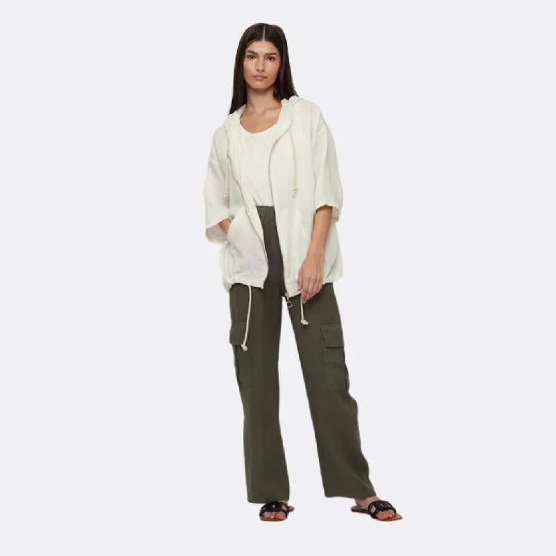 Classic Modern Offers Linen Cargo Pants (Grape Leaf)