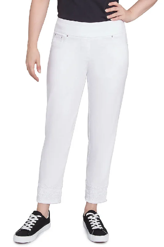 Street Style Discounts Petite White Bella Vista Denim Ankle Pant