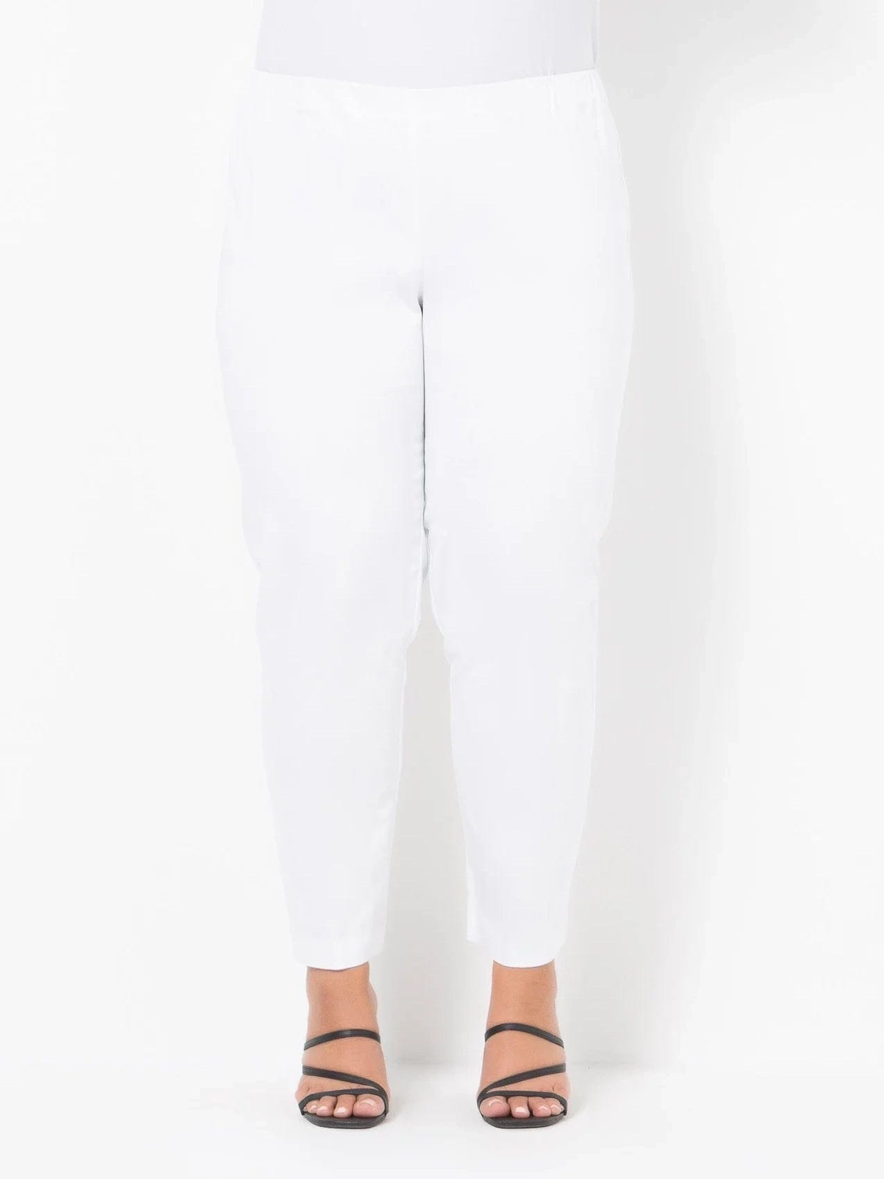 Fashionista Favorites 7/8 Cotton Sateen Stretch Pant - White