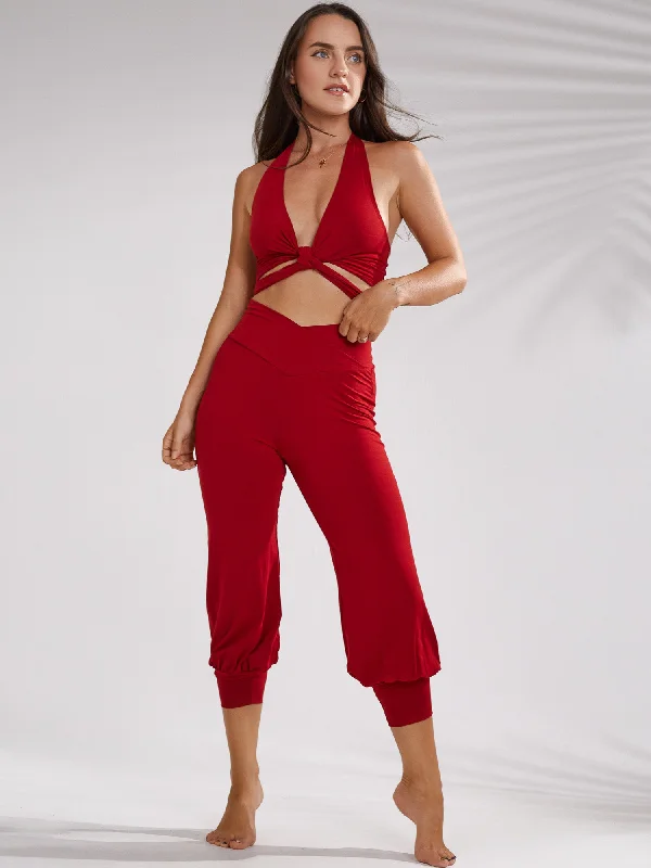 Step Ahead, Lead The Trend Jasmine Pant - Crimson Red