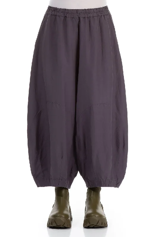 Crazy Discounts, Hurry Up Wide Vintage Violet Silk Cotton Trousers